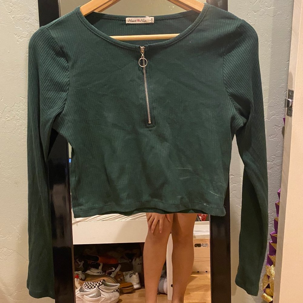 Green Crop Top